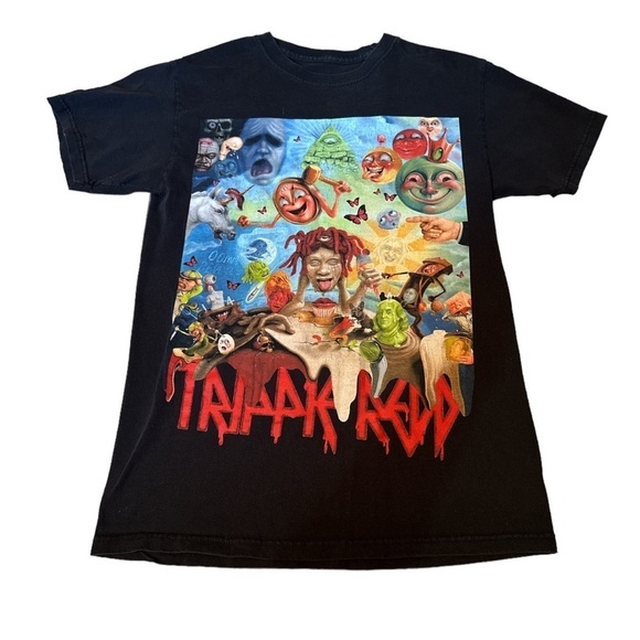 Trippie redd hip hop band tee men’s small black t-shirt psychedelic fun party - Picture 1 of 5
